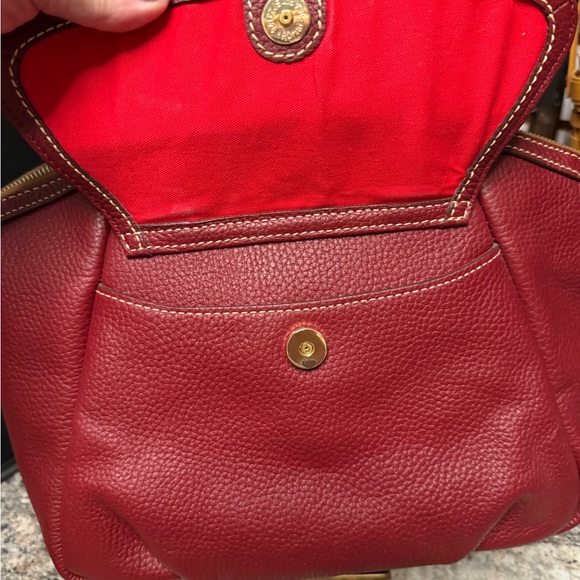 Dooney & Bourke Cherry Red Pebbled leather satchel - Picture 4 of 8